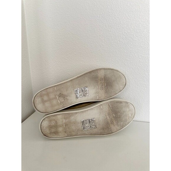 Soludos The Original Ibiza Sneaker Leather Gold Low Top Lace Up School Size 11 - Picture 9 of 10